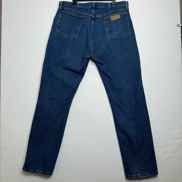 WRANGLER Men's Original Fit Cowboy Cut Jeans Size‎ W38 L 34 Blue Denim #13MWZGK - Picture 4 of 7